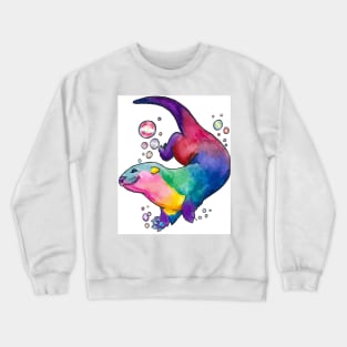 Rainbow Otter Crewneck Sweatshirt